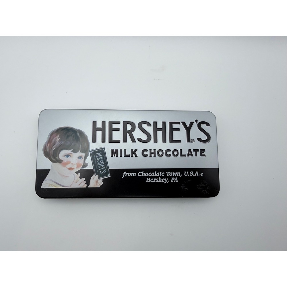 Hersheys Milk Chocolate Tin Vintage Style Retro Girl From Chocolate Town PA‎